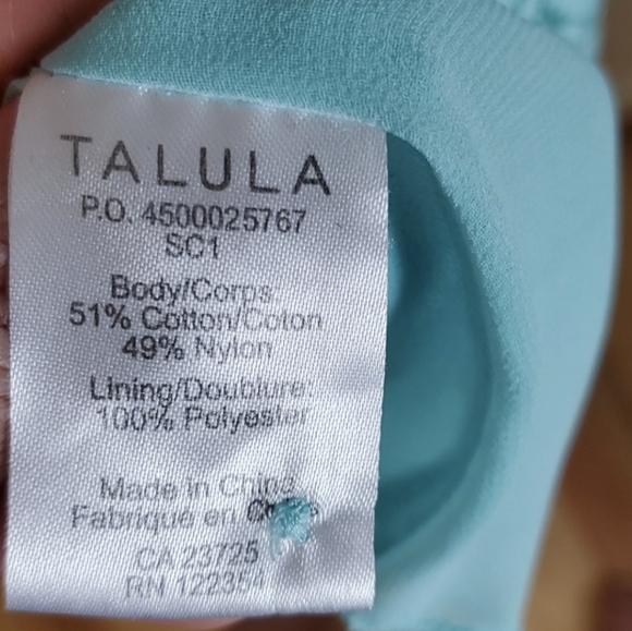 Aritzia - Talula Betty lace tank - XS light teal - Picture 3 of 4